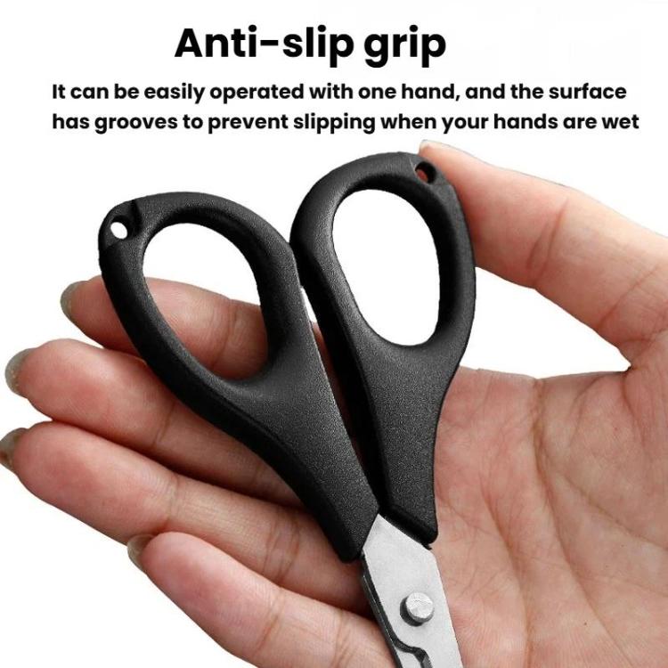 Stainless Steel Mini Fishing Line Cutter Loop-Opening Lure Pliers, Black