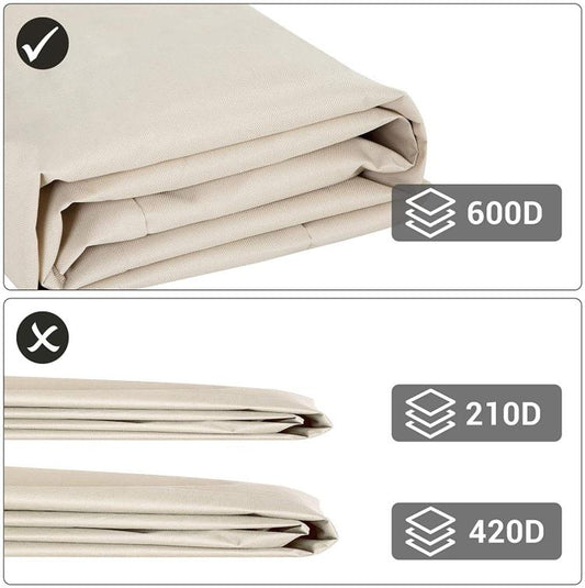 Patio Sofa Cover 600D Waterproof & Windproof Outdoor Couch Cover Garden Furniture Protector with Air Vents, 137x96x73/50cm