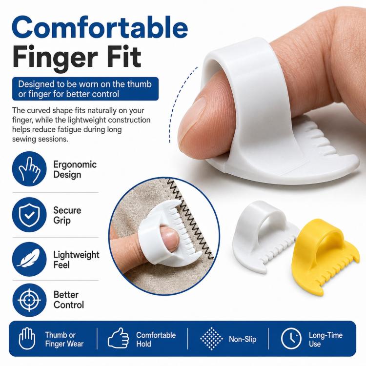 4Pcs Sewing Finger Spacer Guide Set Even Stitch Spacing Tool for Hand Sewing, Quilt Template Ruler for Consistent Stitching Includes 3mm & 4mm Gauges