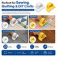 4Pcs Sewing Finger Spacer Guide Set Even Stitch Spacing Tool for Hand Sewing, Quilt Template Ruler for Consistent Stitching Includes 3mm & 4mm Gauges