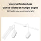 Dual-head LED clip-on reading lamp with flexible 360° hose arms, white.