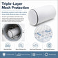 Cylindrical white sandwich-mesh laundry bag with zip cover, breathable protective net