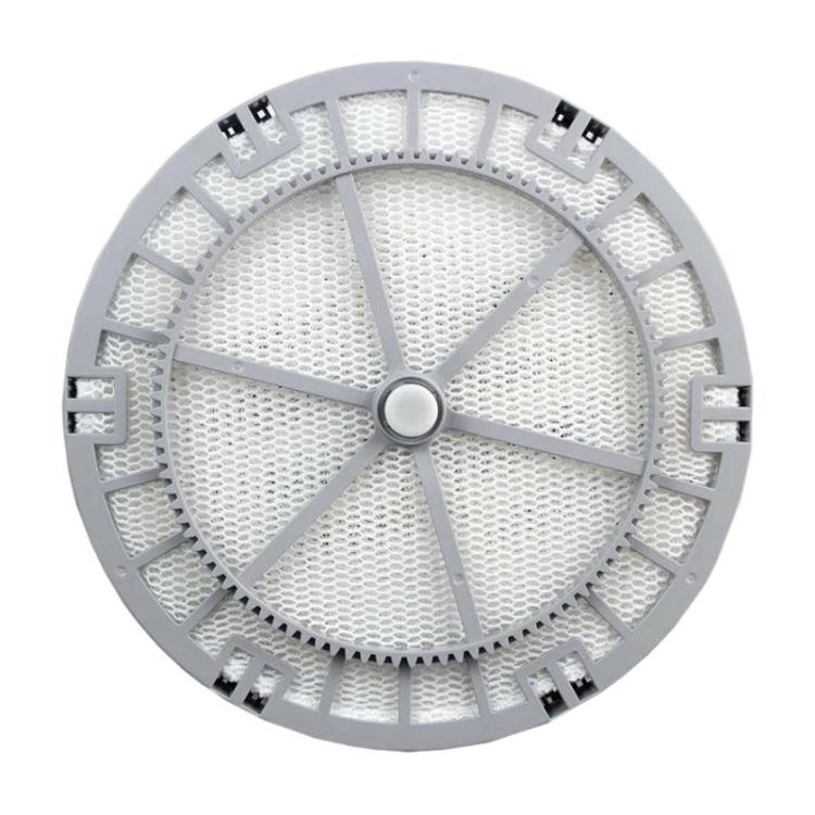 Humidifier purifier filter with white mesh and gray segmented frame