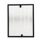 Blueair air purifier filter with dark border and white grid-like pleats