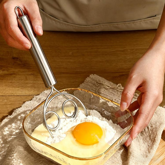 Stainless Steel Whisk Double-Coil Manual Cream Whisk, LsCook
