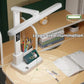 White portable LED desk lamp with phone stand and pen organizer base