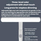 Xiajule Multifunctional Bookshelf Eye-Caring Desk Lamp, Adjustable Brightness LED Bedroom Reading Light