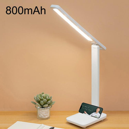 Xiajule Three-Color Temperature LED Folding Eye-Caring Desk Lamp, USB Stepless Dimmable Reading Light For Bedroom Dormitory, Plug-in, Rechargeable 500mAh, Rechargeable 800mAh, Rechargeable 1200mAh