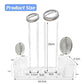 Clear acrylic lid organizer with four posts, sized for standard and wide-mouth lids