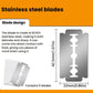 Set of five stainless steel bread slicer blades with serrated insert shape