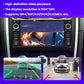 In-car 7-inch touchscreen stereo showing video playback on the display