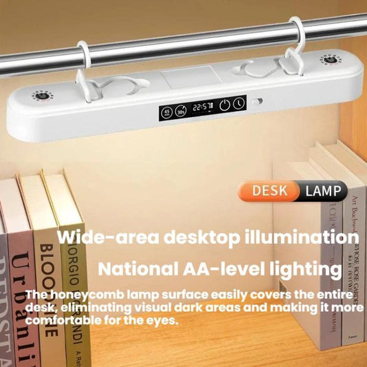 Xiajule Student Dormitory Under-Cabinet Lamp, Magnetic Mount Bed Hanging Light With Hook & Clock Display, Touchscreen, Remote Control