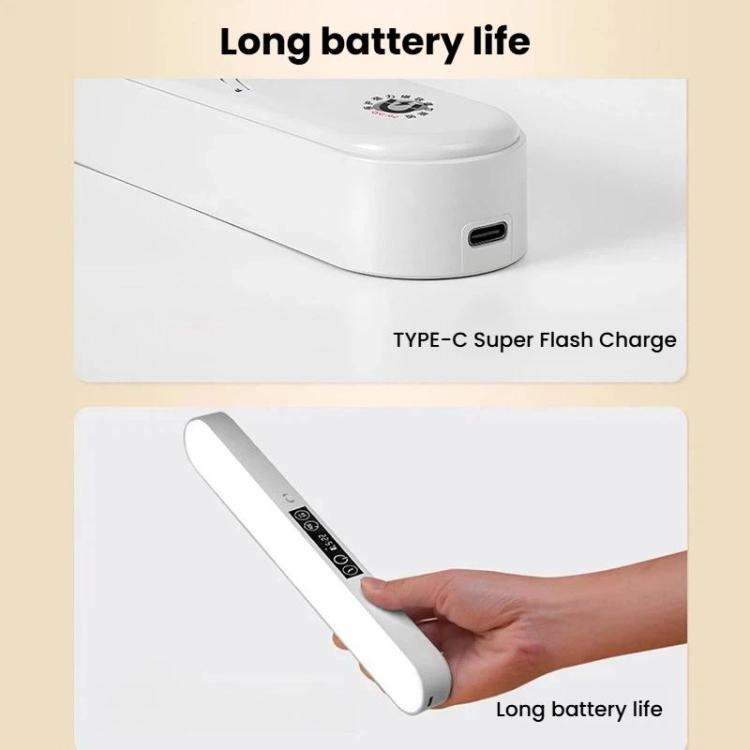 Xiajule Student Dormitory Under-Cabinet Lamp, Magnetic Mount Bed Hanging Light With Hook & Clock Display, Touchscreen, Remote Control