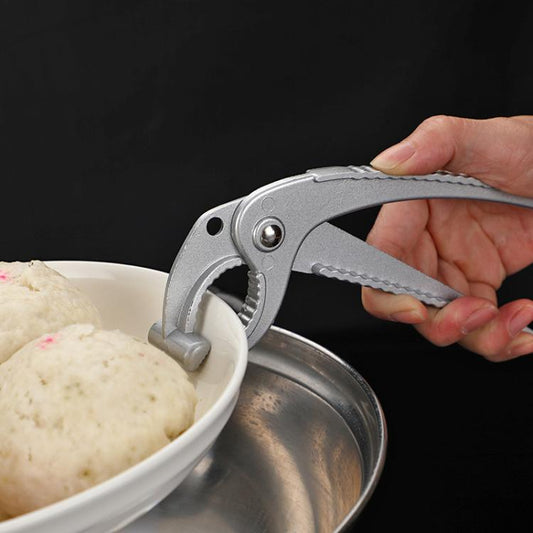 Curved Heat-Resistant Tongs Serving Tray Lifter Clay Pot Tongs, LsCook Aluminum Alloy