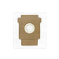 Robot vacuum dust bag with brown filter cover and white fabric pouch