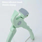 Non-slip silicone head and stable clamp arms on mint green bowl tongs