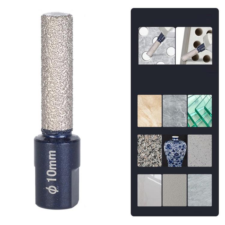 Diamond core drill bit with 10mm diameter, for glass and stone, for angle grinder
