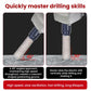Angle grinder drill bit at 45° and 90° drilling angles, durability concept shown