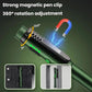 Green pen flashlight with strong magnetic clip and 360° rotating adjustment feature