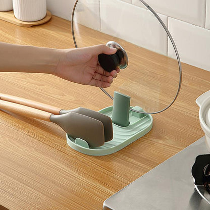 LsCook Folding Pot Lid Holder Kitchen Stove Top Storage Rack