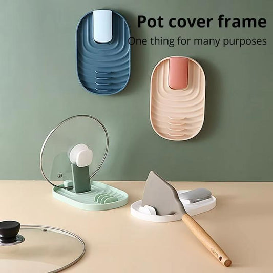 LsCook Folding Pot Lid Holder Kitchen Stove Top Storage Rack