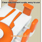 Shockproof phone mount clamp with orange adjustment scale and grooved rails
