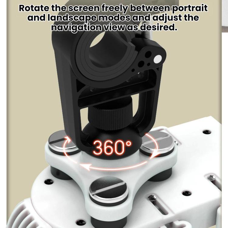 360° rotating motorcycle phone mount base with adjustable screen holder