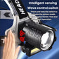 Long-range zoom LED headlamp with wave control switch and hand-free sensor mode