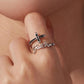Vintage Cross Copper White Gold Plating Adjustable Ring