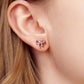 S925 Sterling Silver Sweet Bow Colorful Zirconia Stud Earrings
