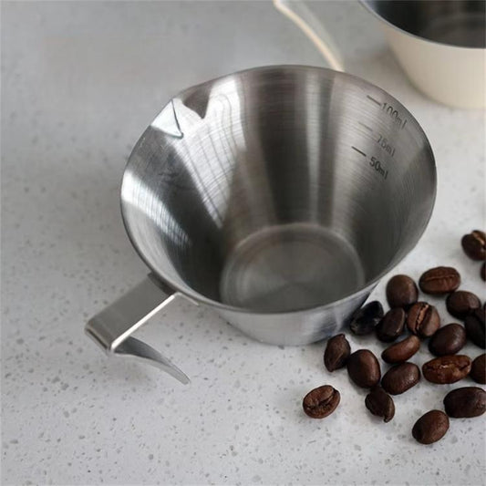 LsCook Thick 304 Stainless Steel 100ml Coffee Brewing Cup With Measurement Markings
