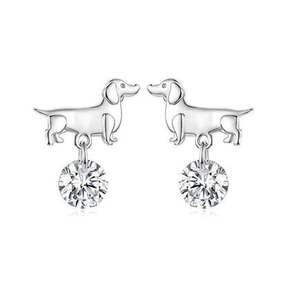 Cute Dachshund Earrings Versatile Pet Accessories, YIE337