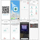 Wireless NVR mobile app screens with QR code and add-device steps