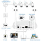WiFi NVR ports and antennas diagram with USB, HDMI, power adapter, and TF card