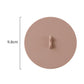Round blush silicone cup lid, 9.8 cm diameter, with center tab