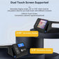 Android handheld POS cash register with secondary display and labeled dual-screen layout