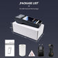 Portable POS package contents: terminal, accessories, power adapter, and paper roll