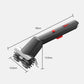 Electric grill brush with stainless steel wire heads; size diagram with length and width