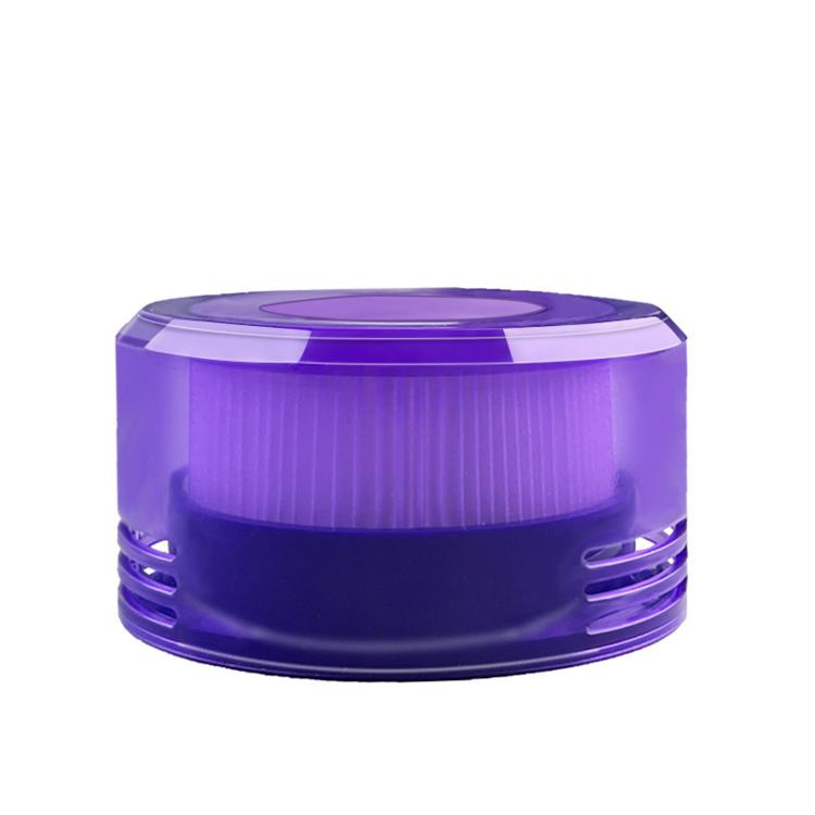 Purple replacement post-filter with clear top dome and vented base