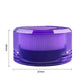 Purple post-filter size shown: 87mm diameter and 44mm height
