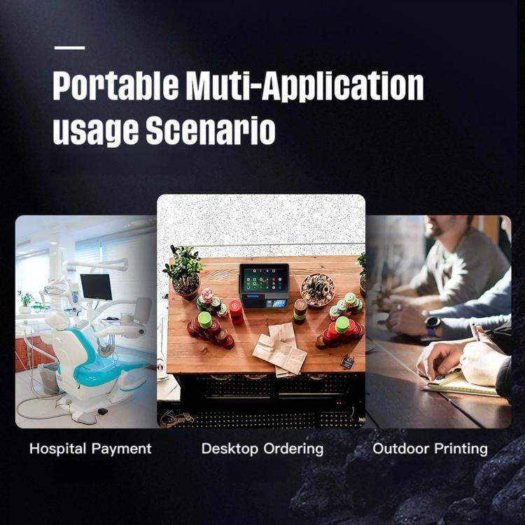 Z100 dual-screen POS terminal for multiple settings, with touchscreen and printer