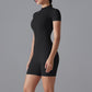 Dance Fitness Tight Zipper Yoga Bodysuit, S, M, L, XL