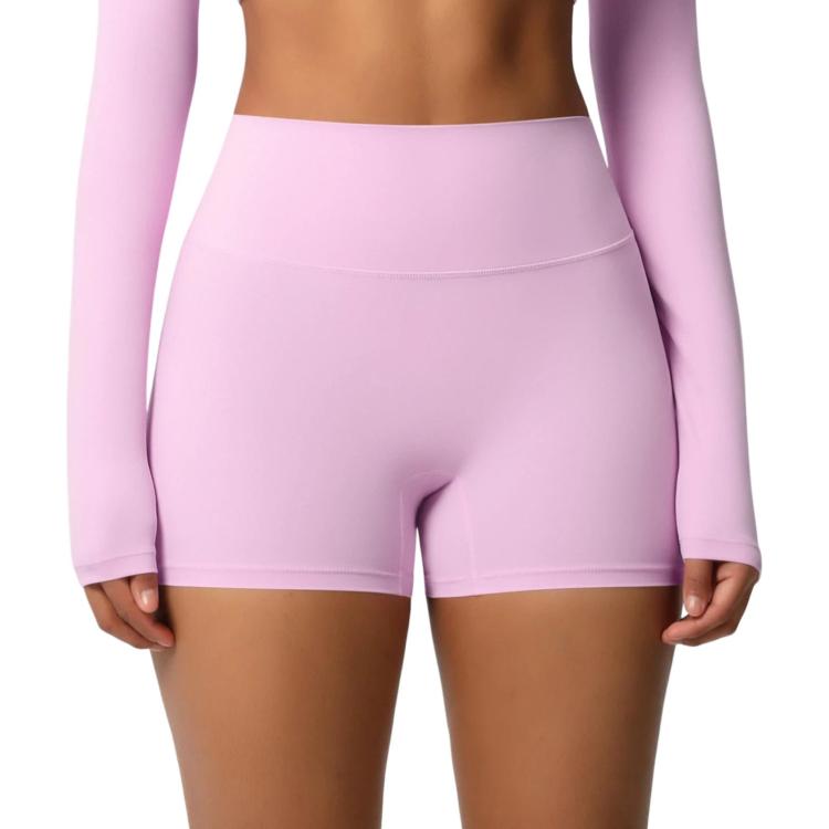 Double-Sided Brushed High-Waisted Tight-Fitting Fitness Yoga Shorts, S, M, L, XL