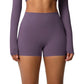 Double-Sided Brushed High-Waisted Tight-Fitting Fitness Yoga Shorts, S, M, L, XL