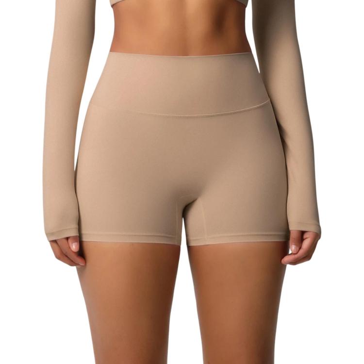 Double-Sided Brushed High-Waisted Tight-Fitting Fitness Yoga Shorts, S, M, L, XL