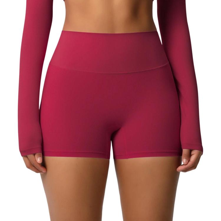 Double-Sided Brushed High-Waisted Tight-Fitting Fitness Yoga Shorts, S, M, L, XL