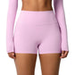 Double-Sided Brushed High-Waisted Tight-Fitting Fitness Yoga Shorts, S, M, L, XL