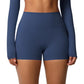 Double-Sided Brushed High-Waisted Tight-Fitting Fitness Yoga Shorts, S, M, L, XL