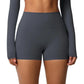 Double-Sided Brushed High-Waisted Tight-Fitting Fitness Yoga Shorts, S, M, L, XL