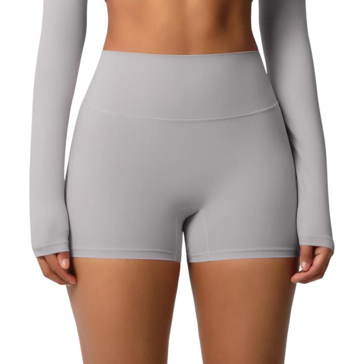 Double-Sided Brushed High-Waisted Tight-Fitting Fitness Yoga Shorts, S, M, L, XL